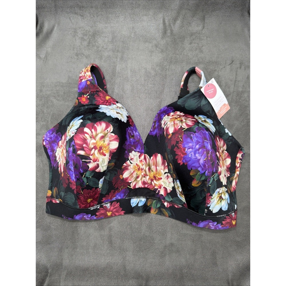 Cacique Comfort Bliss Lightly Lined No-Wire Bra Trinity Floral Size 40G